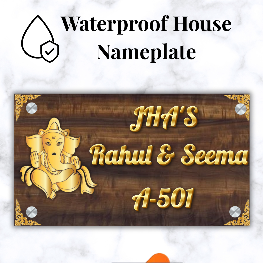 Ganesha waterproof House Nameplate
