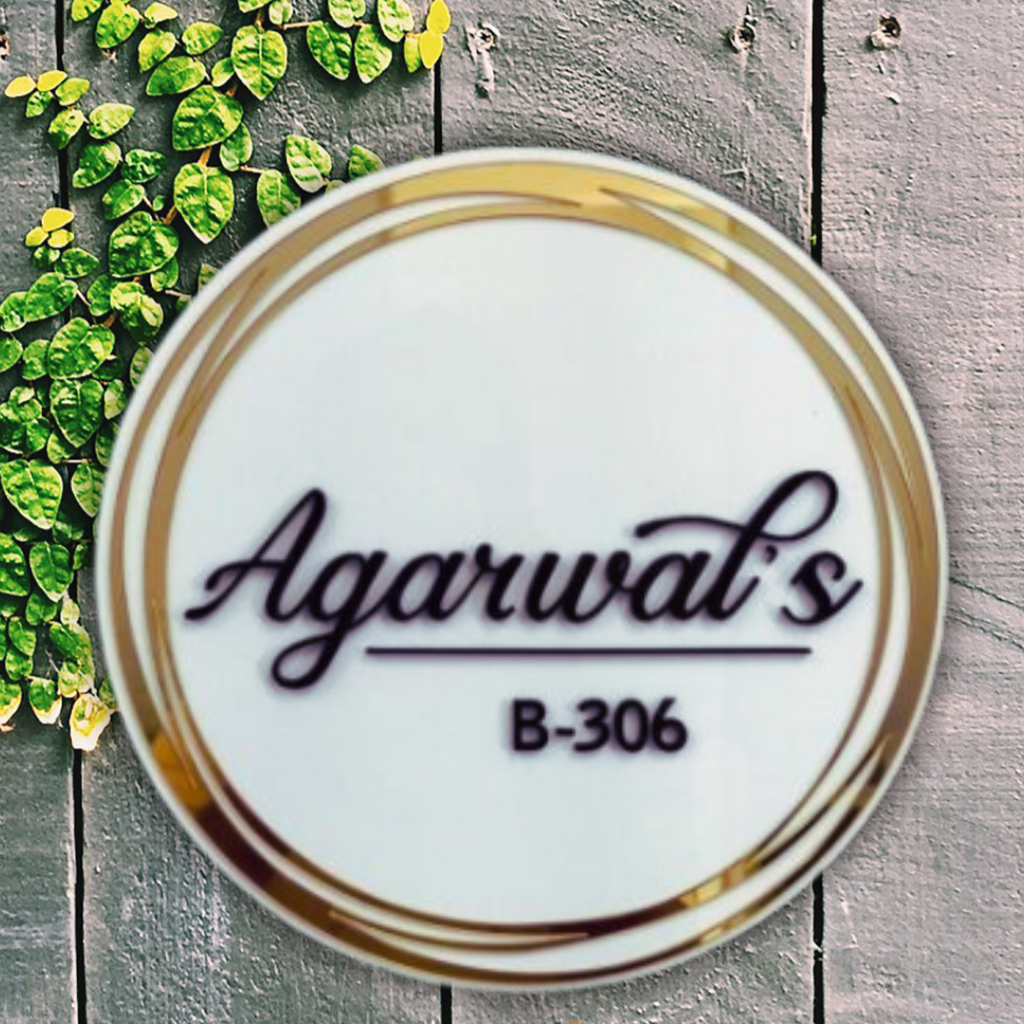 Circle waterproof House Nameplate