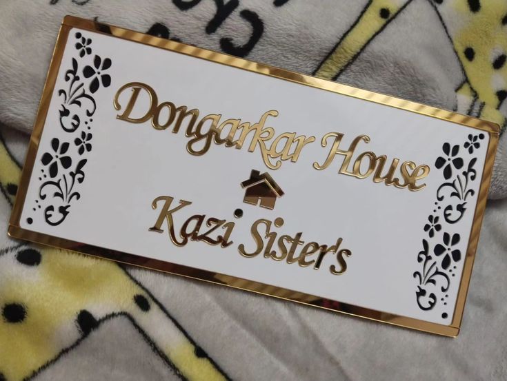 Floral waterproof House Nameplate