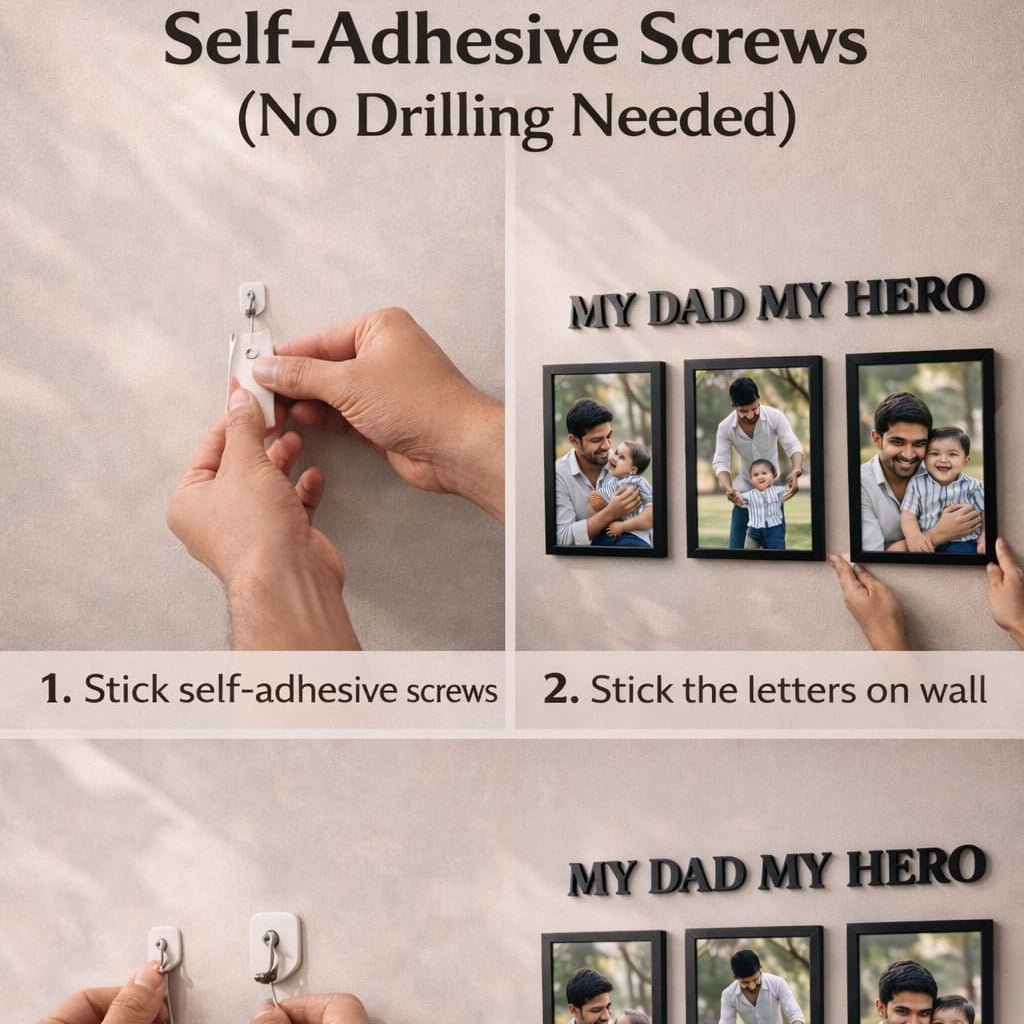 Custom Dad Son/Daughter Photo Frame Set